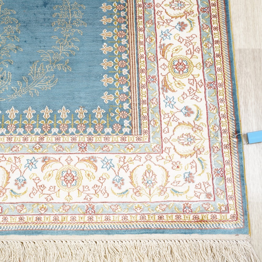Zhiyi 3x5ft Handmade Silk Rug Traditional Hand-knotted Carpet For Prayer 214B