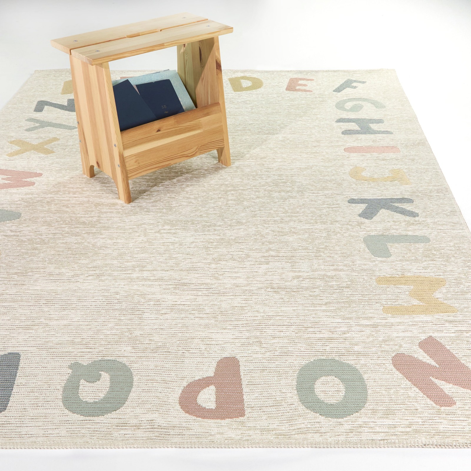 Alphabet Indoor Rug, 3’W x 4’8″L