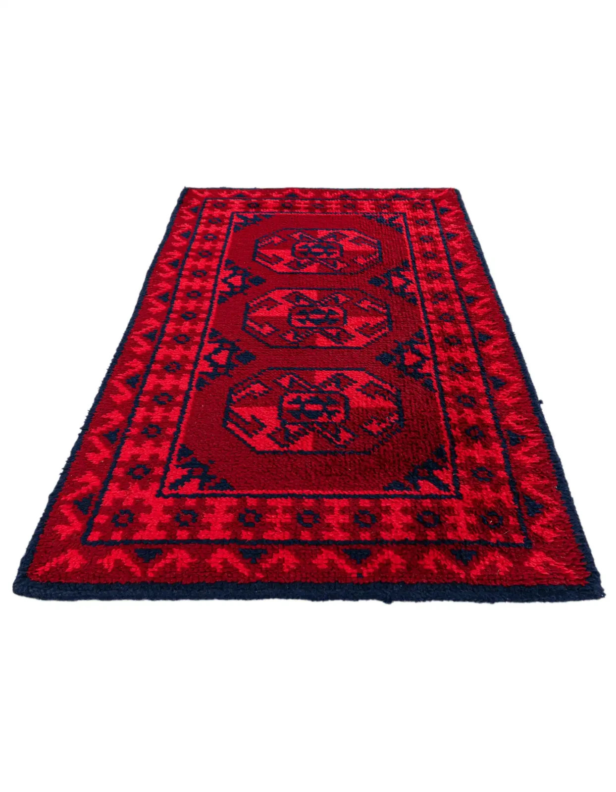 New Luxury Moroccan Rug Design Area Handmade Color Red, Navy Blue Carpet Rug