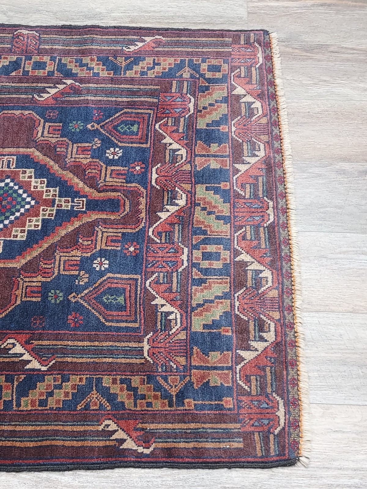 Turkish HandMade Bohemian Royal Geometric Design,Turkish Rug 3.6×6.3 Ft