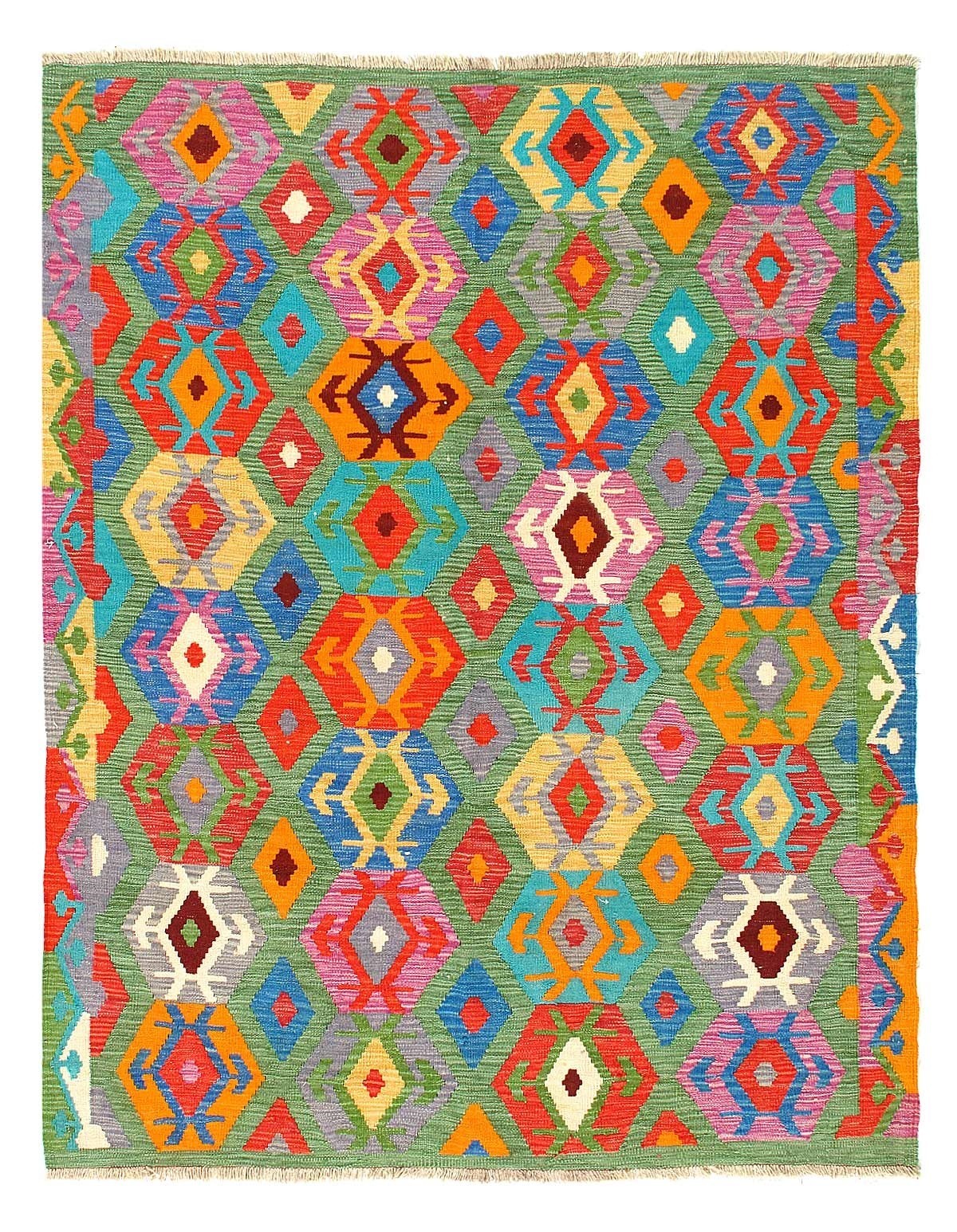 Pasargad Caucasian Tribal Style Flat Weave kilim Rug 4’11” X 6’3”