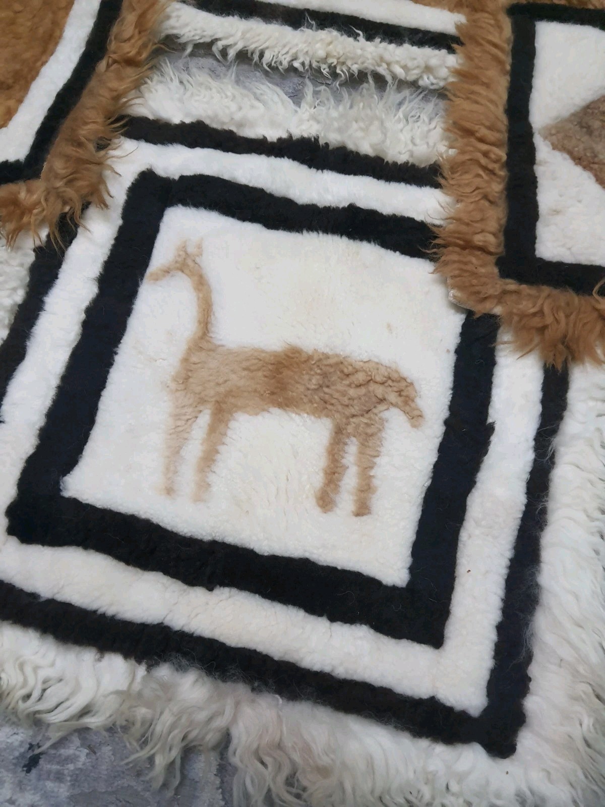 Alpaca Fur Square Rugs