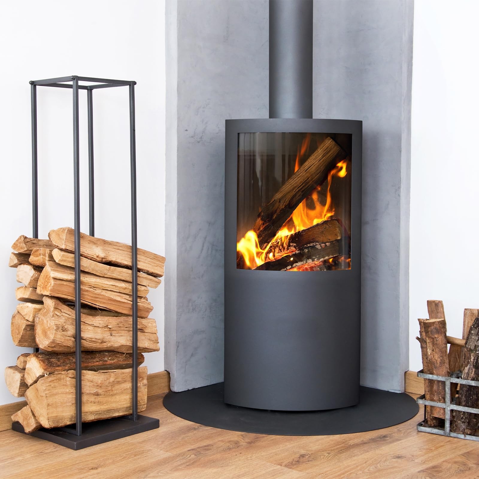 FLASLD Wood Burning Stove Pad Fire Pit Mat Under Grill Fireproof Corner