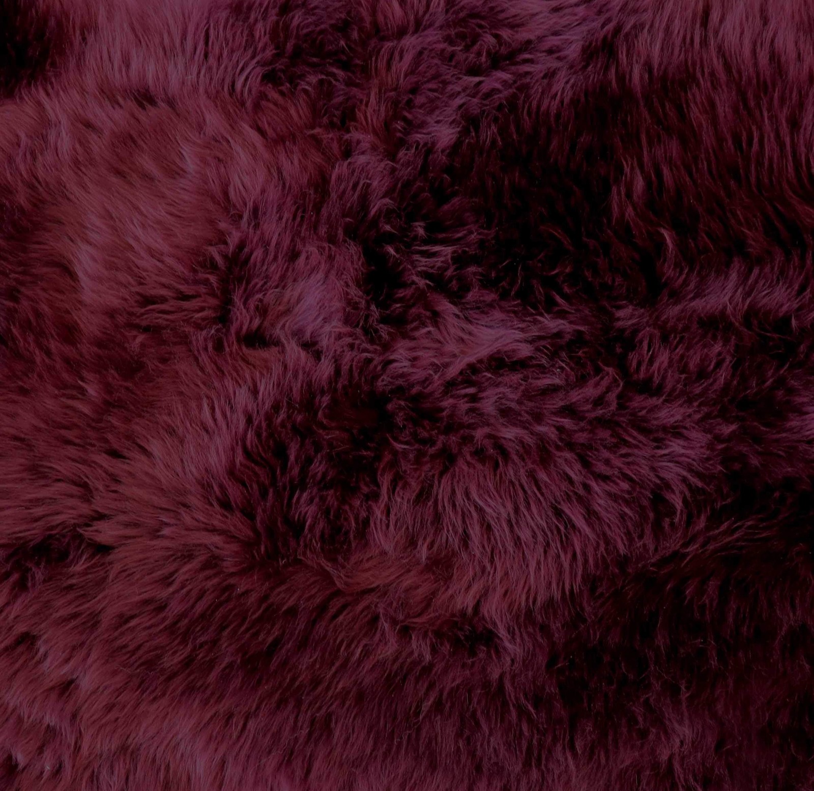 2′ X 3′ Burgundy New Zealand Natural Sheepskin Rug