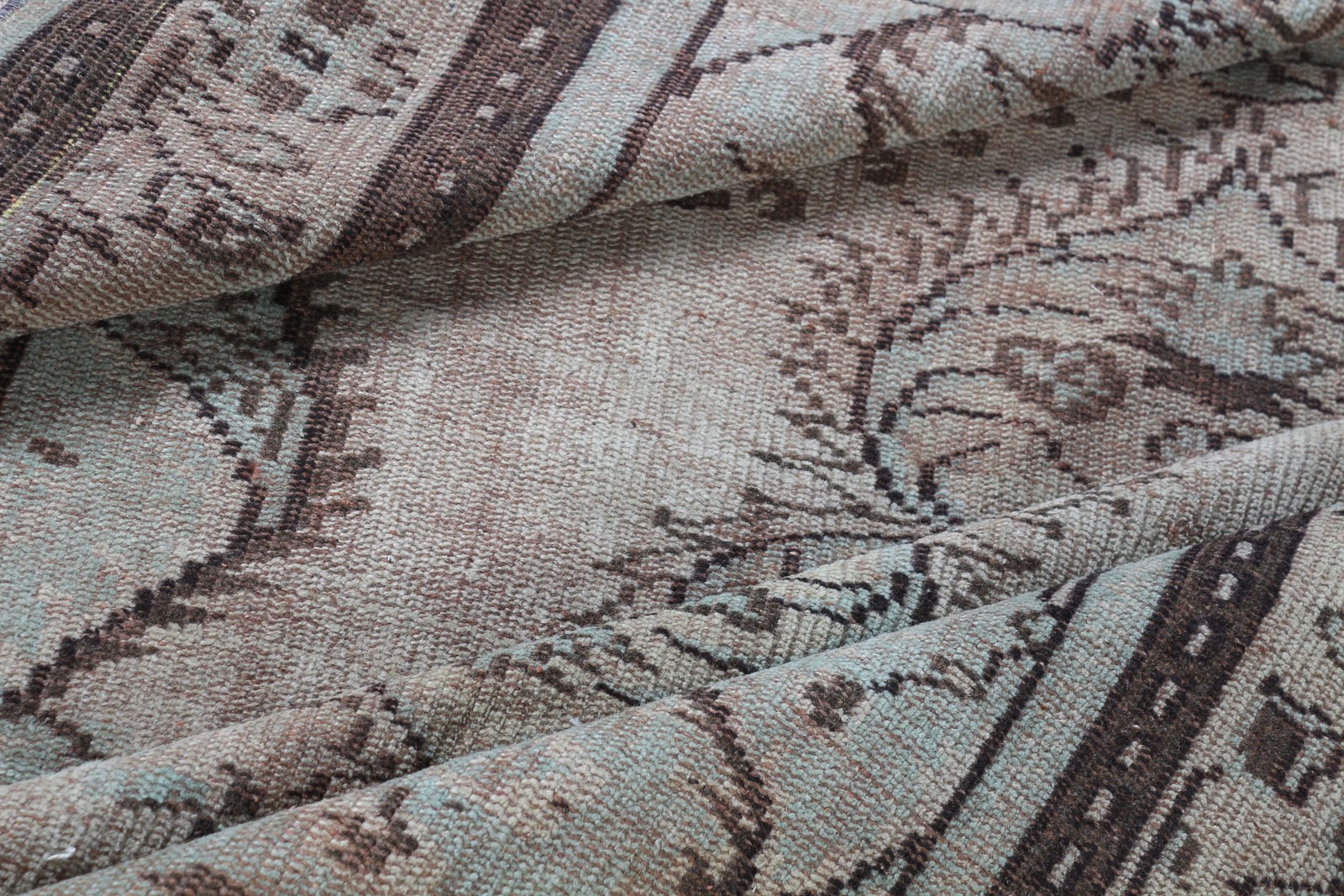 5,7×8,7 ft Rug, Vintage Turkish Rug, Brown Wool Rug