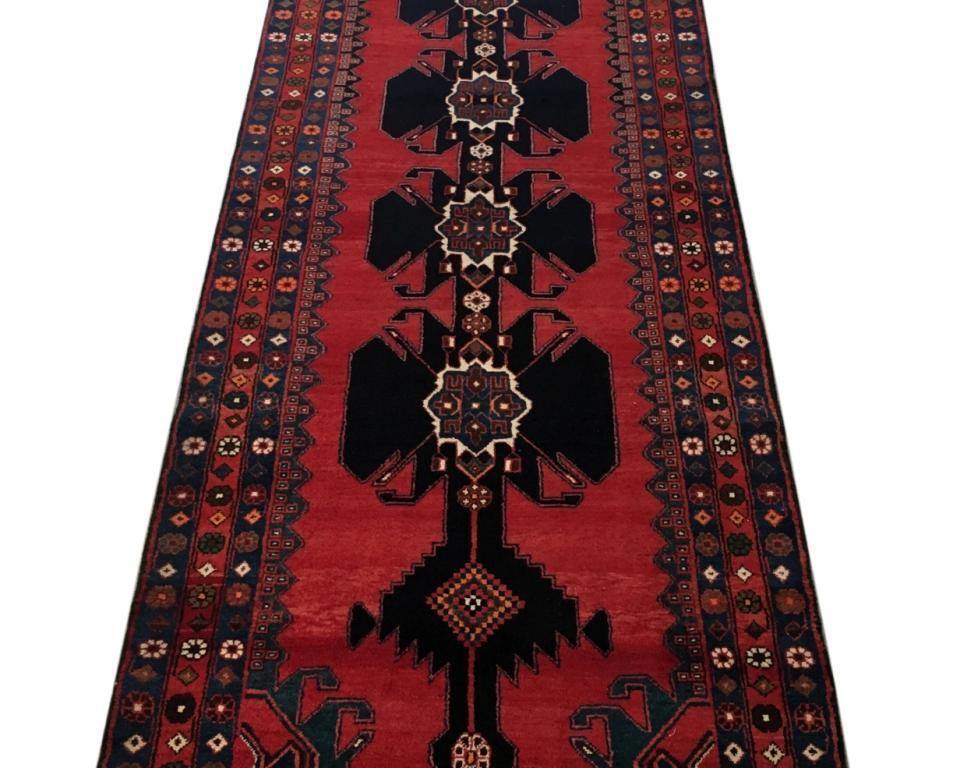 4×14′ Red Traditional Hamaadan Rug 81525