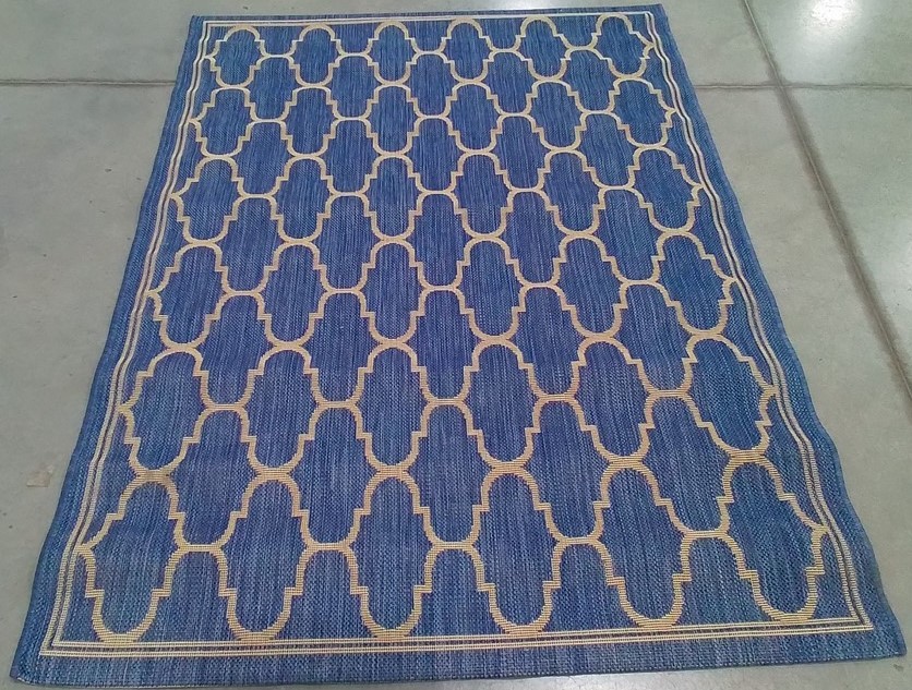 BLUE / BEIGE 4′-0″ x 5′-7″ Flaw in Rug, Reduced Price 1172806804 CY6016-243-4