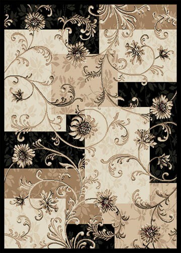 BLACK VINES ORIENTAL AREA RUG 4X6 Persien CARPET 025 – ACTUAL 3′ 7″ x 5′ 2″