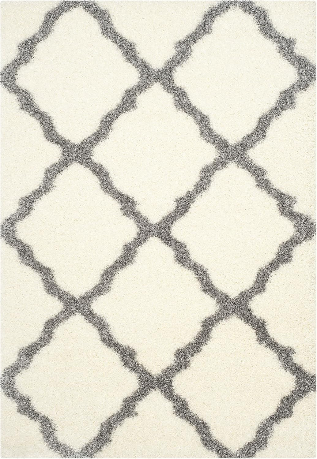 SAFAVIEH Montreal Shag Collection SGM866B Trellis Non-Shedding Living Room Bedro