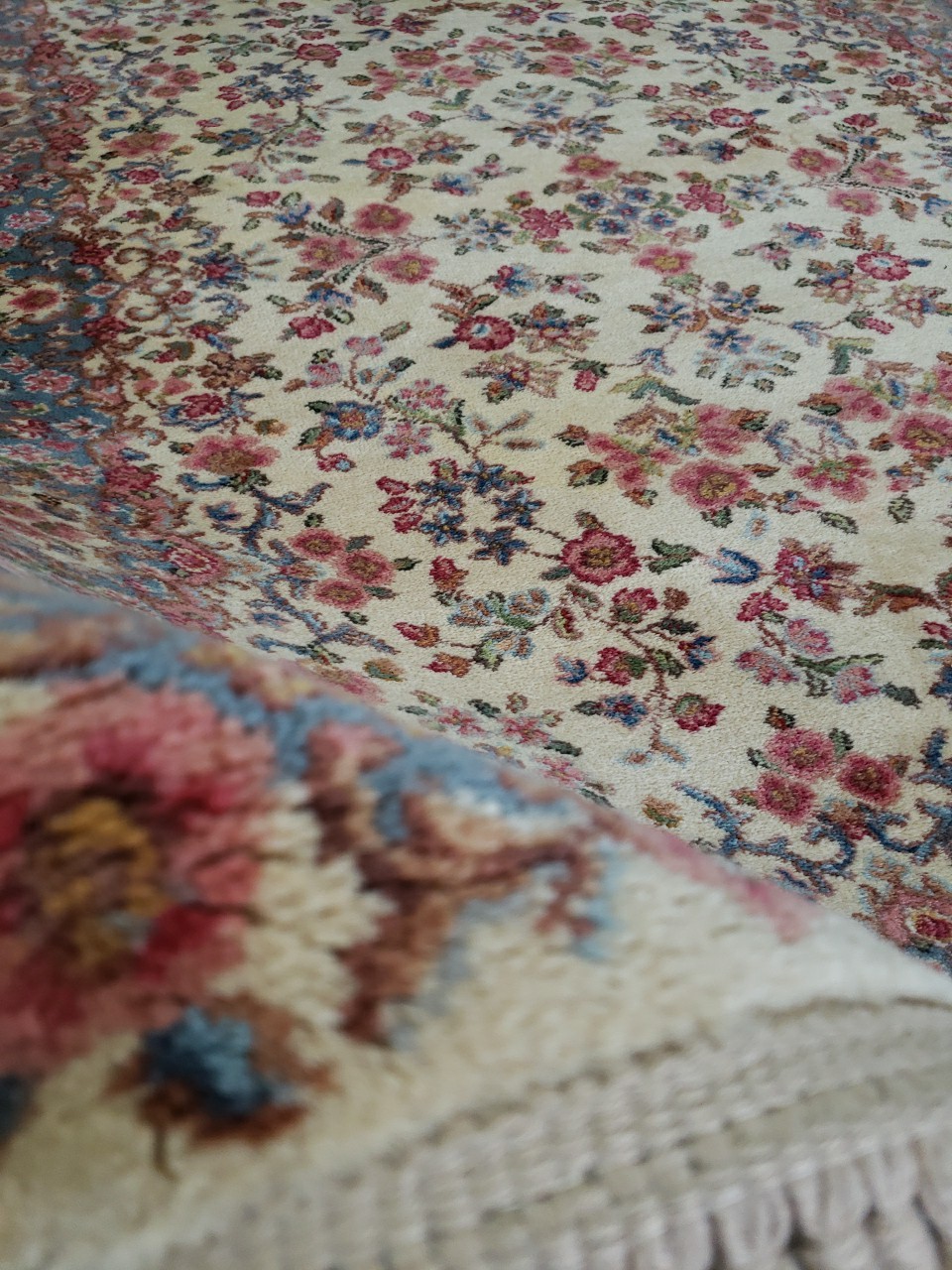 Karastan Ivory Panel Rug #788 700 series 4.3 X 6 WOOL 100% EUC