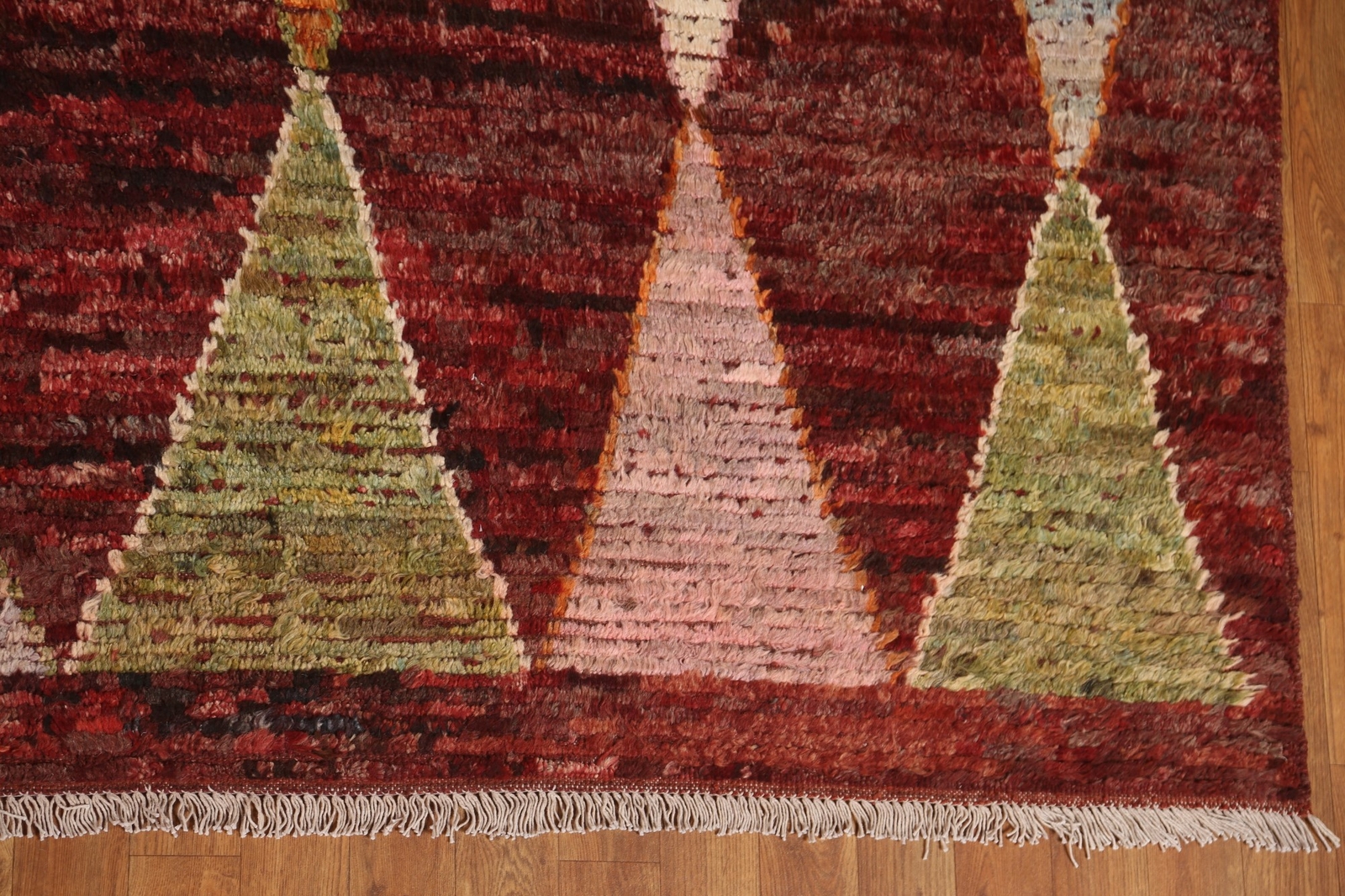 Geometric Moroccan Large Rug Hand-Knotted Wool 10×13 for Living Room Bedroom
