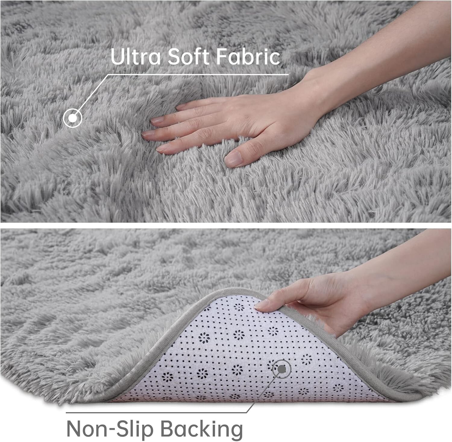 2X6 Ft Ultra Luxurious Fluffy Sheepskin Area Rug Soft&Thick Faux Fur Rug Nonslip