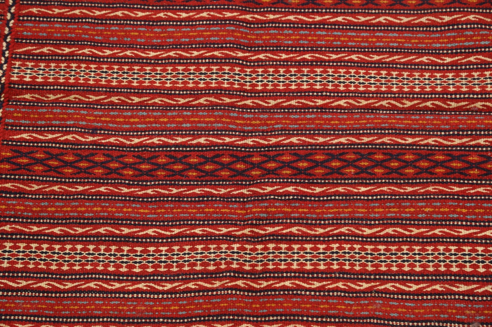 Traditional Tribal Striped Hand-woven Sumak Kilim Area Rug Oriental Carpet 3×5