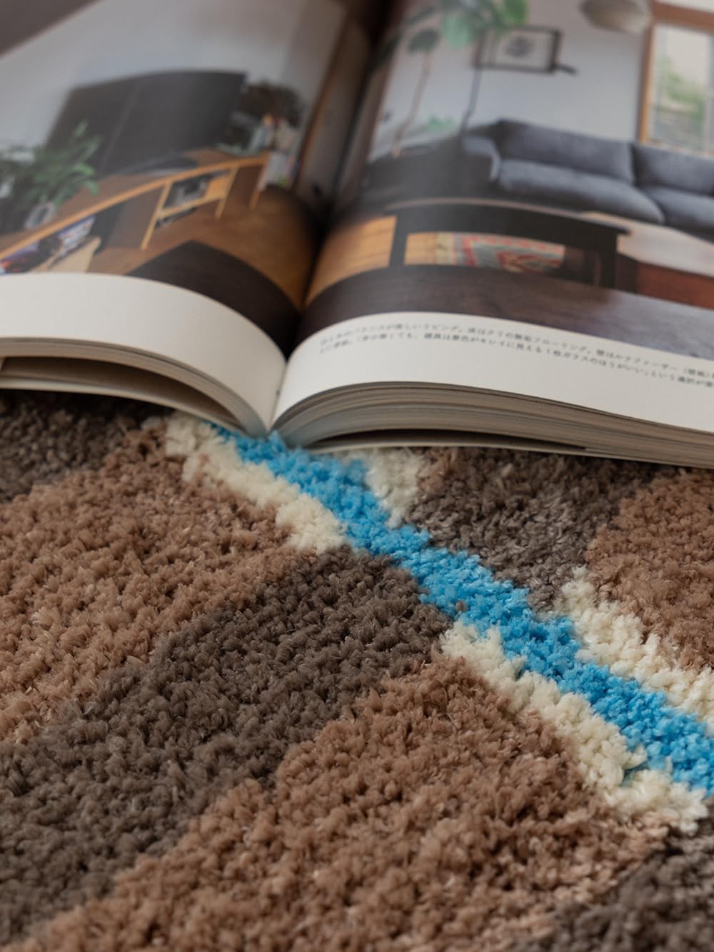 Seasalt Checked Area Rug BrownMicrofiber Absorbent Non-Slip Throw RugTPR Non-…