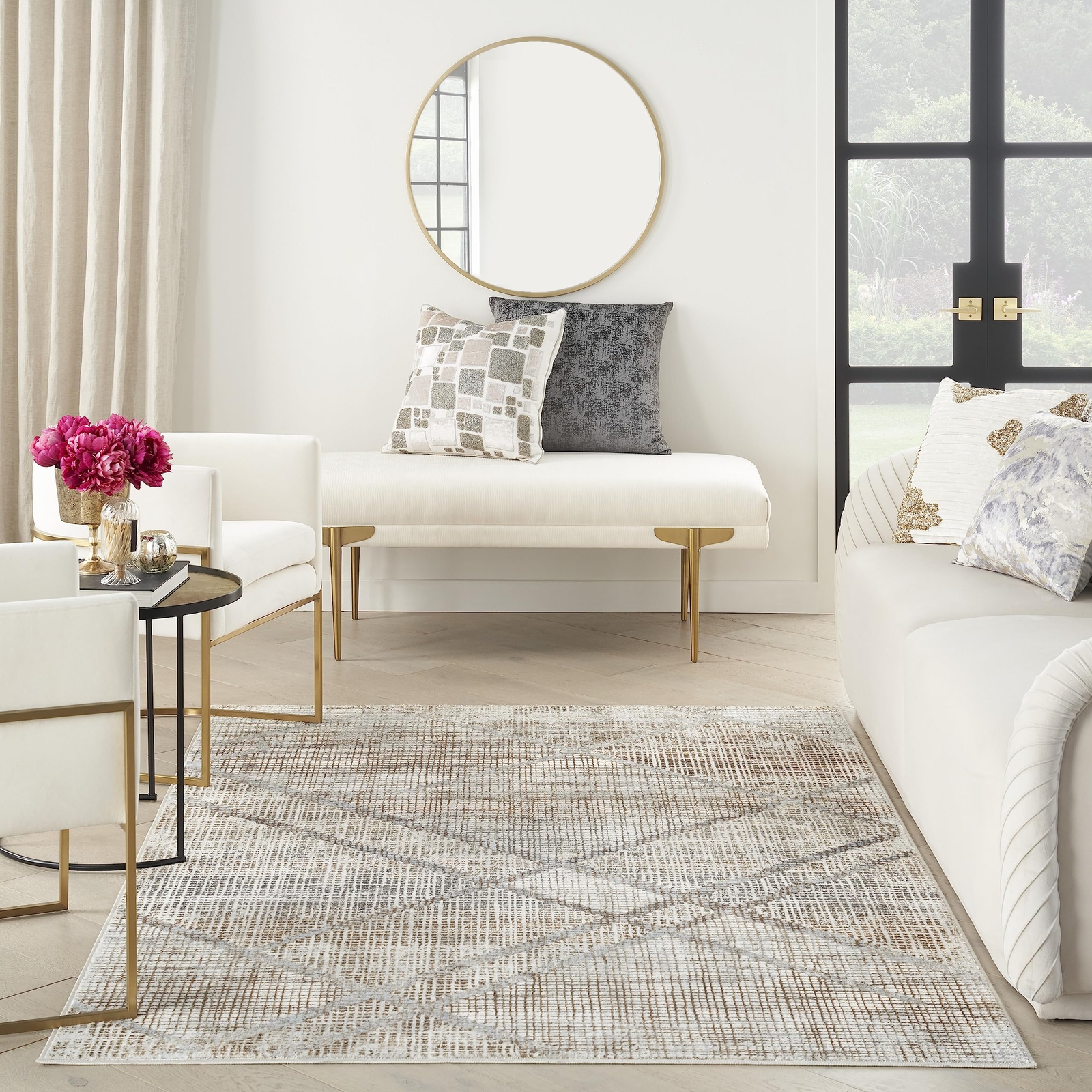 Inspire Me! Home Decor Iliana Modern Grey 7’10” x 9’10” Area Rug,