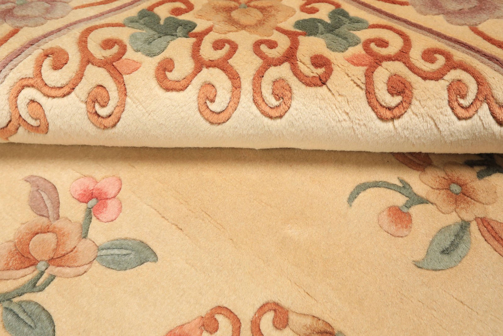 4×6 Hand Knotted Wool Chinese Art Deco Silky Sheen Plush Pile Velvety Soft Rug