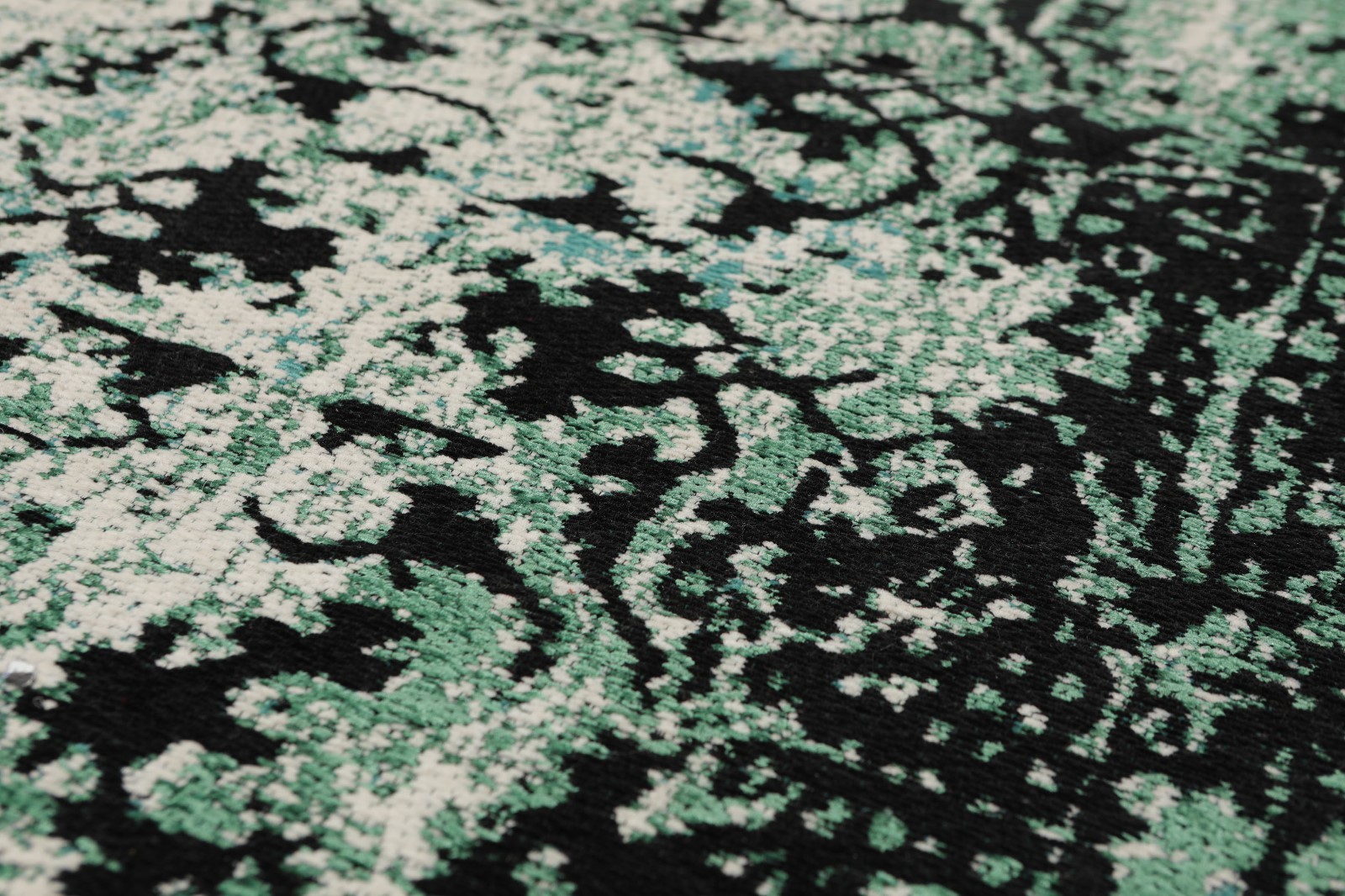 5’2″ x 7’4″ Handmade Erased Pattern Flatweave Area Rug Contemporary Aqua