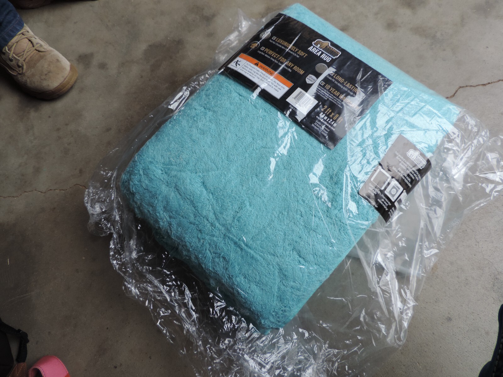 Gorilla Grip Area Rug turquois 2ft x 8ft