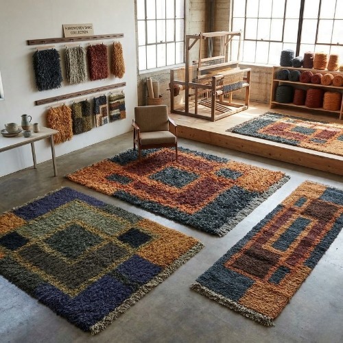 Luxury Genuine Leather Shag Rug –Hand-Finished Designer Floor Decor Australia 64