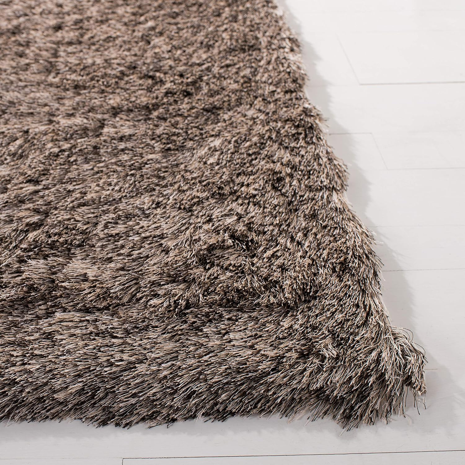 Paris Shag Runner Rug 2’3″ x 12′ – Soft Sable Brown, Handmade