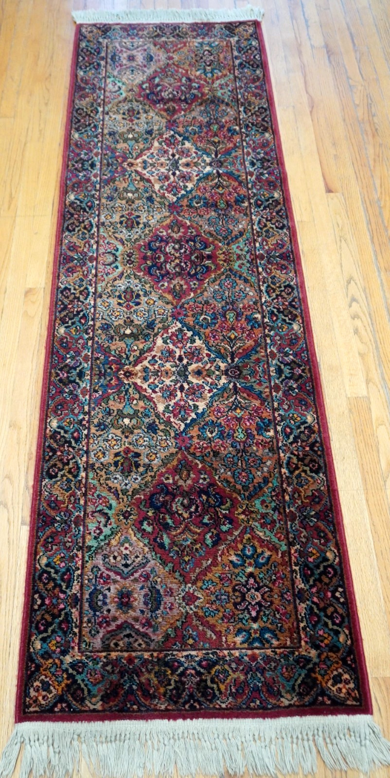 Original Karastan Rug 2’6″ x 8’6″ Multicolor panel Kirman 700-717 Wool Runner