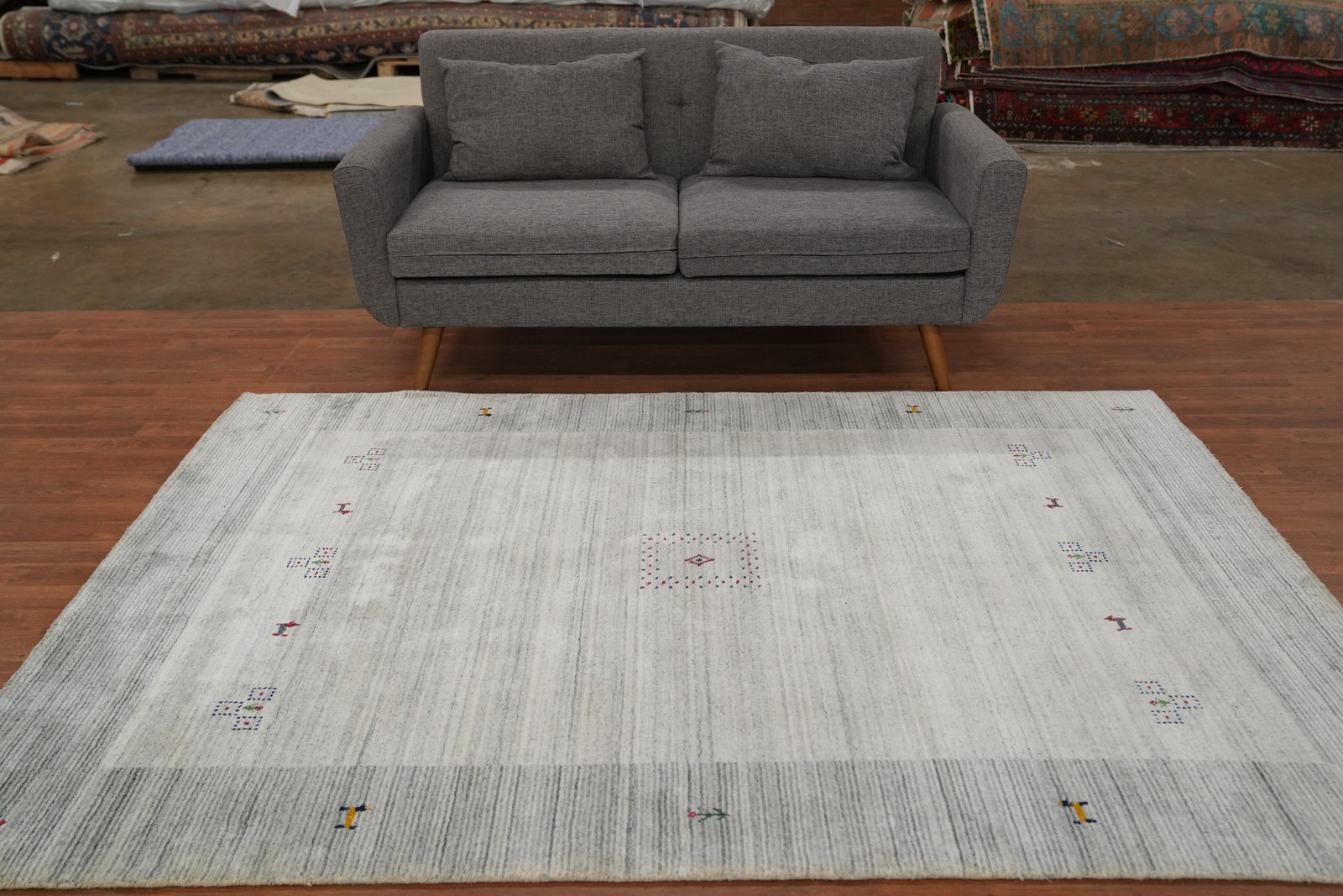 Tribal Style Little Animal Characters Oriental Area Rug 6×8 ft Hand-knotted Wool