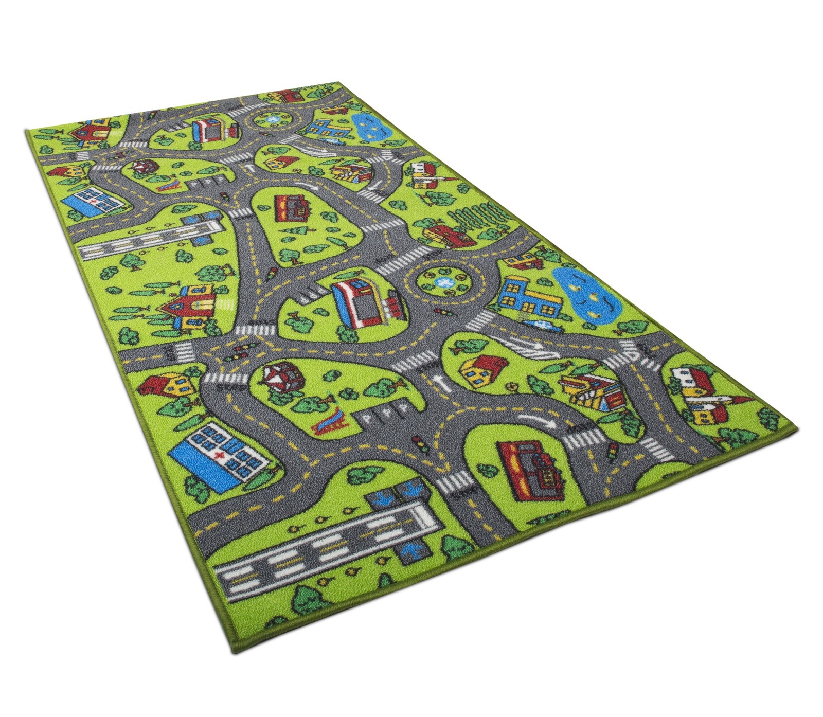 Kids City Playmat Rug Large 60×32 Inch Kids Road Traffic Play Mat Latex