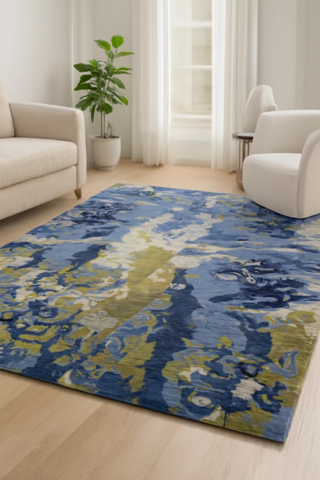 New Modern Style Hand Tufted Woollen Area Rug Cross Design Collection Premium Qu