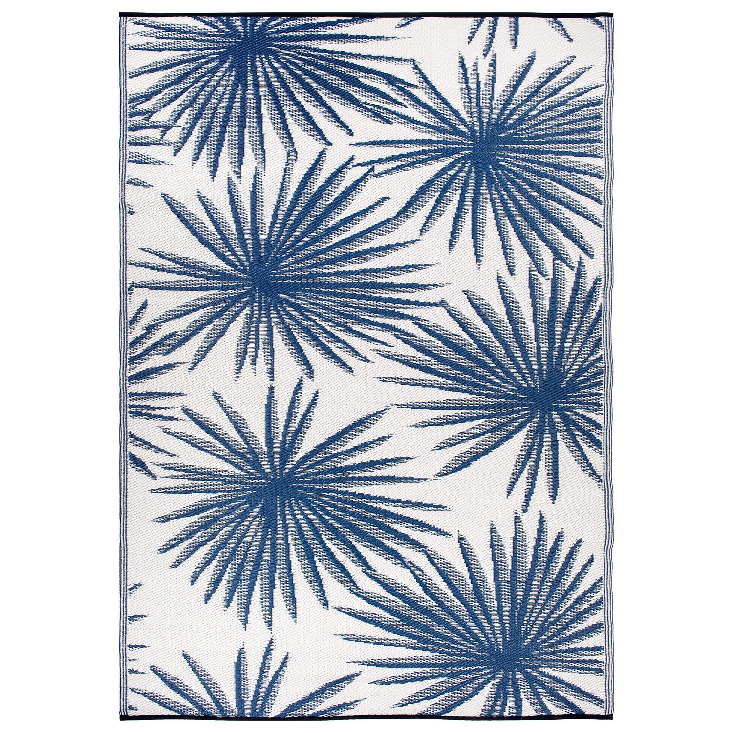 Rugshop Outdoor Rug Floral Tropical Reversible Recycled Plastic Outdoor Carpet