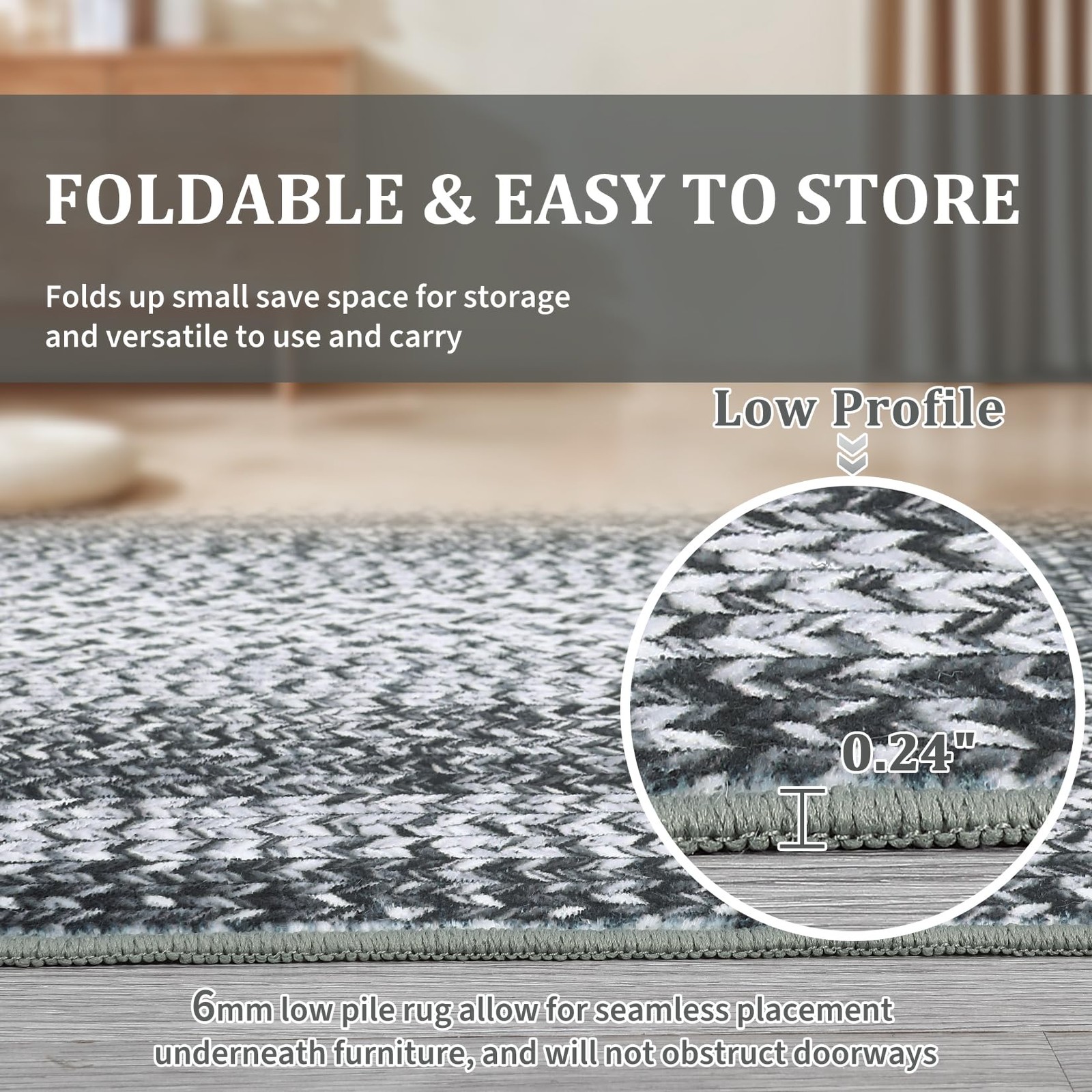 RUGSREAL 9×12 Grey Braided Bohemian Farmhouse Area Rug