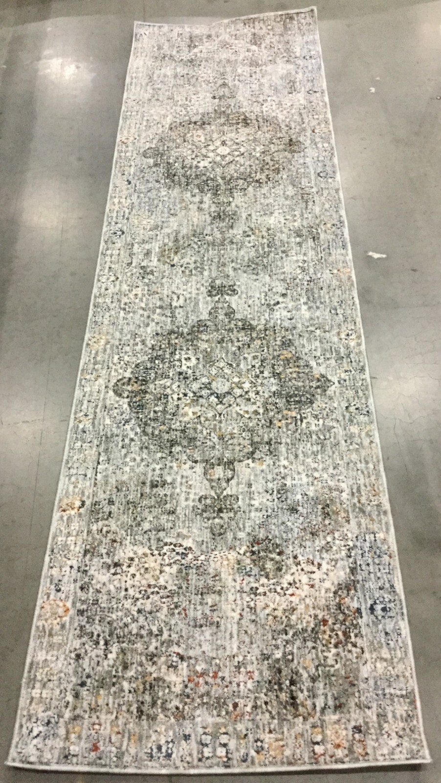 BEIGE / GREY 2′-2″ X 8′ Flaw in Rug, Reduced Price 1172653381 WNT198A-28