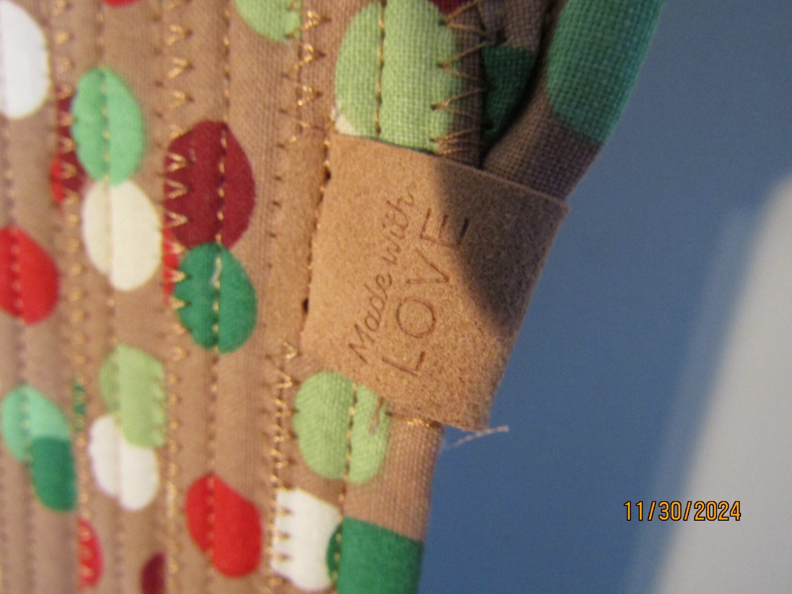 Jelly Roll Rug XMAS Gingerbread Handmade 34″x51″
