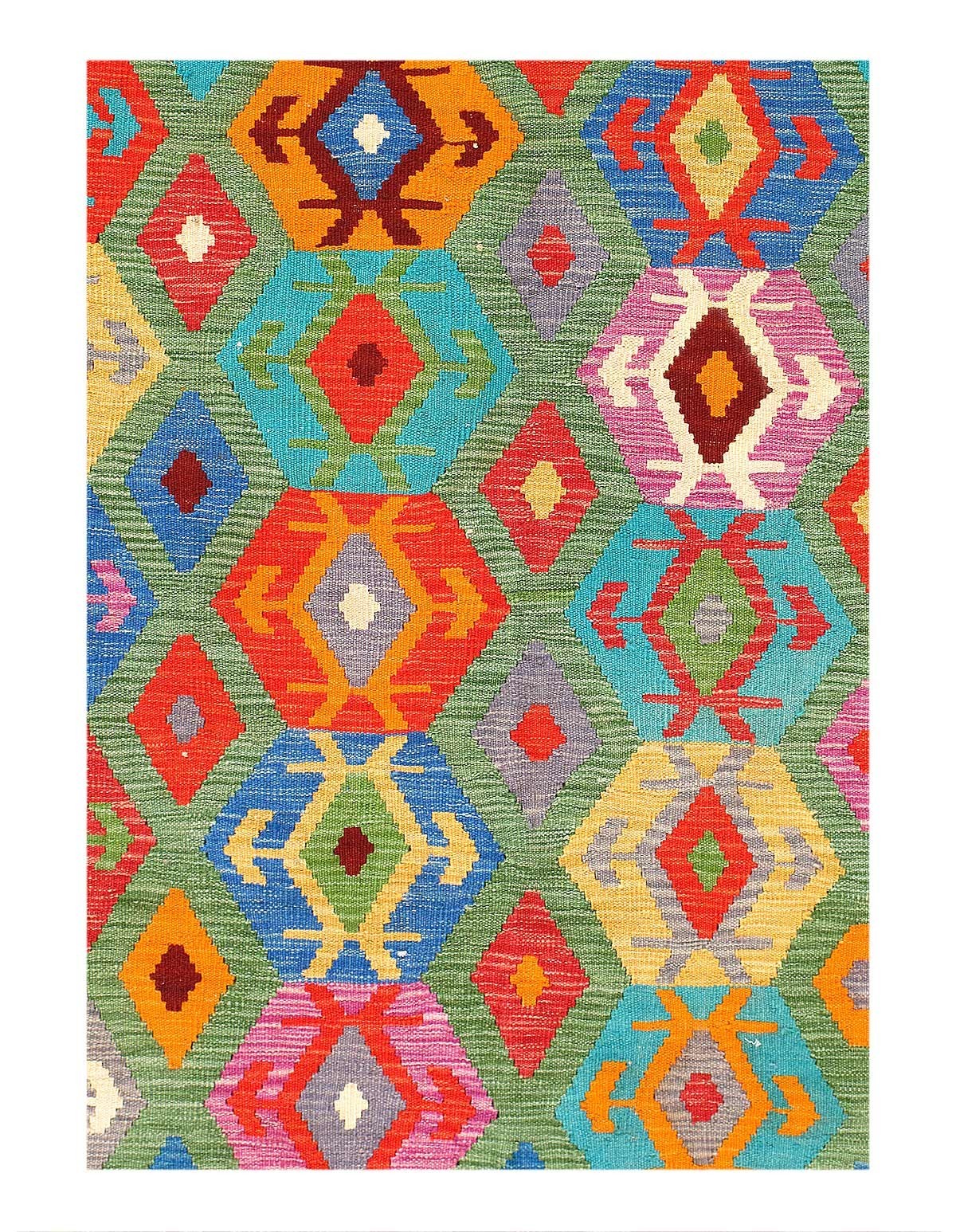 Pasargad Caucasian Tribal Style Flat Weave kilim Rug 4’11” X 6’3”