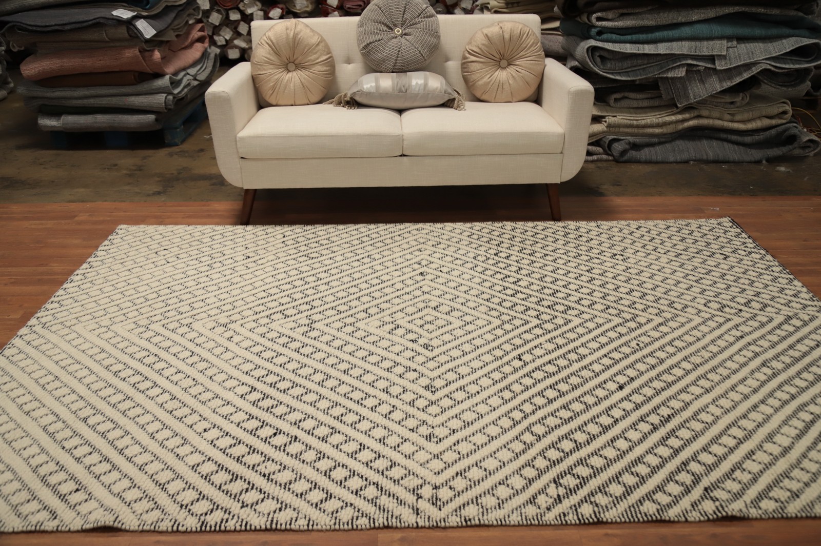 Modern Gotti Design Area Rug 6×9 Hand-knotted Wool Carpet for Living Room