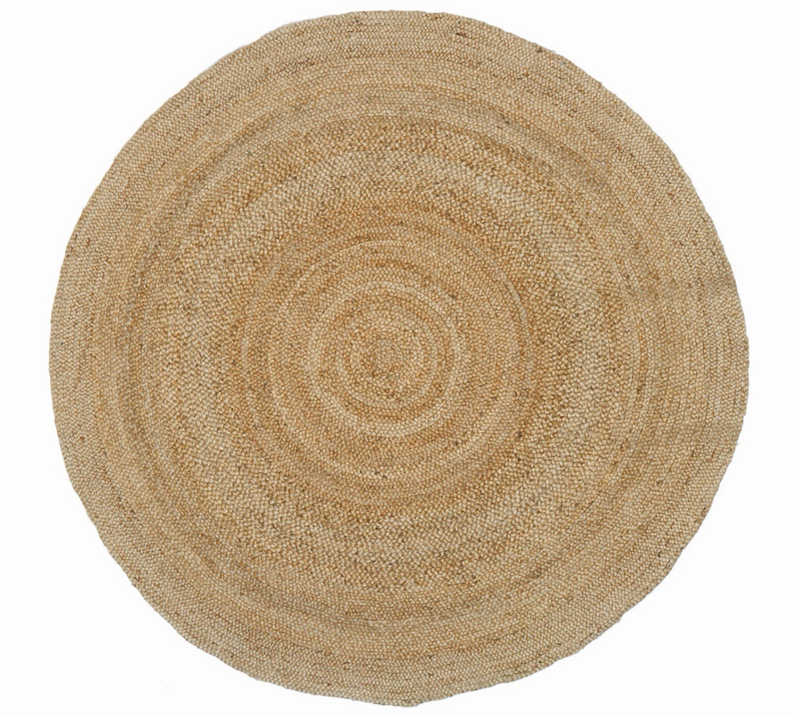 Jute 8ft Round Area Rug, Handwoven, Reversible, Natural Fiber Rug(Made In India)