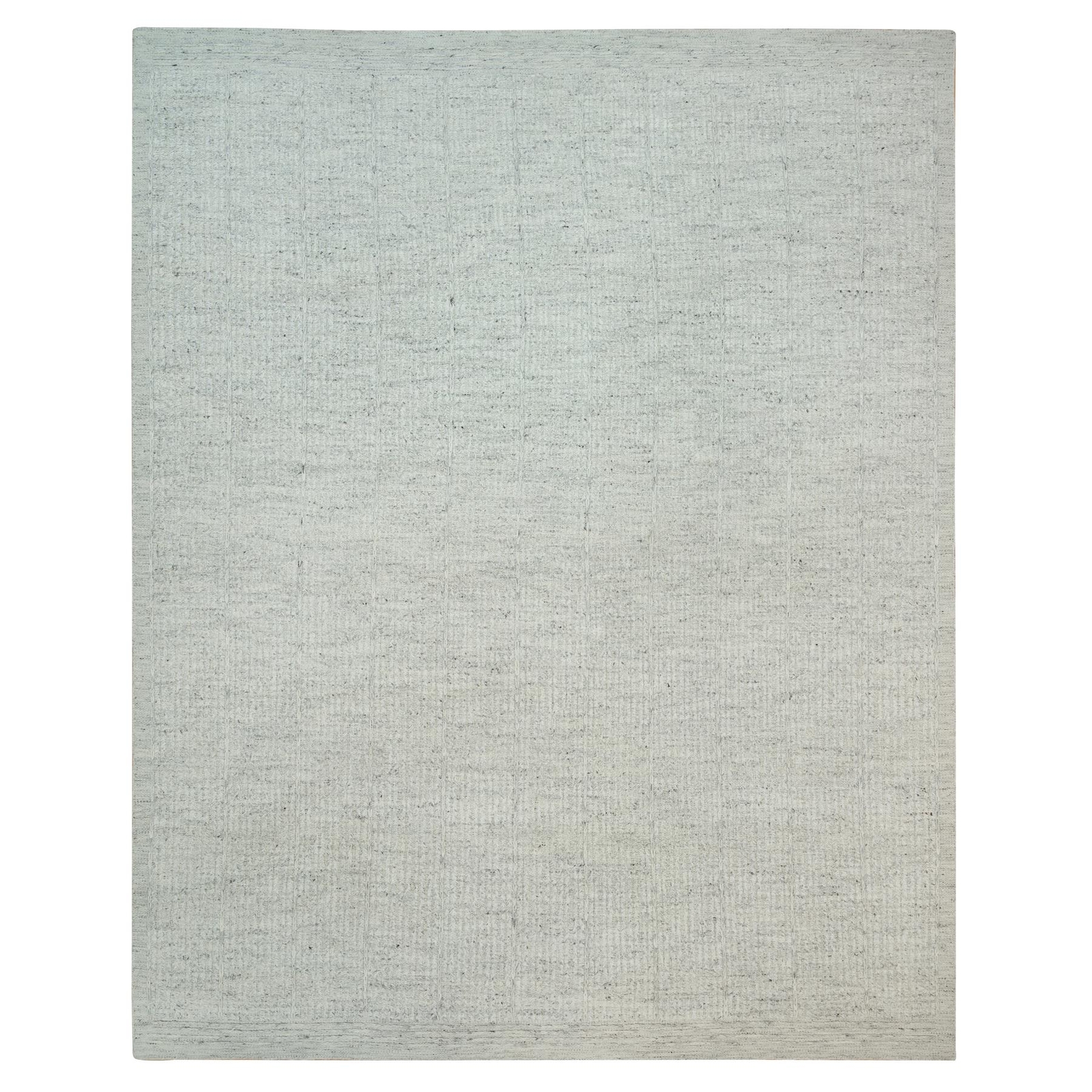 12′ x 14’10” Platinum Gray Cord Collection Wool Hand Woven Oversized Rug R90120