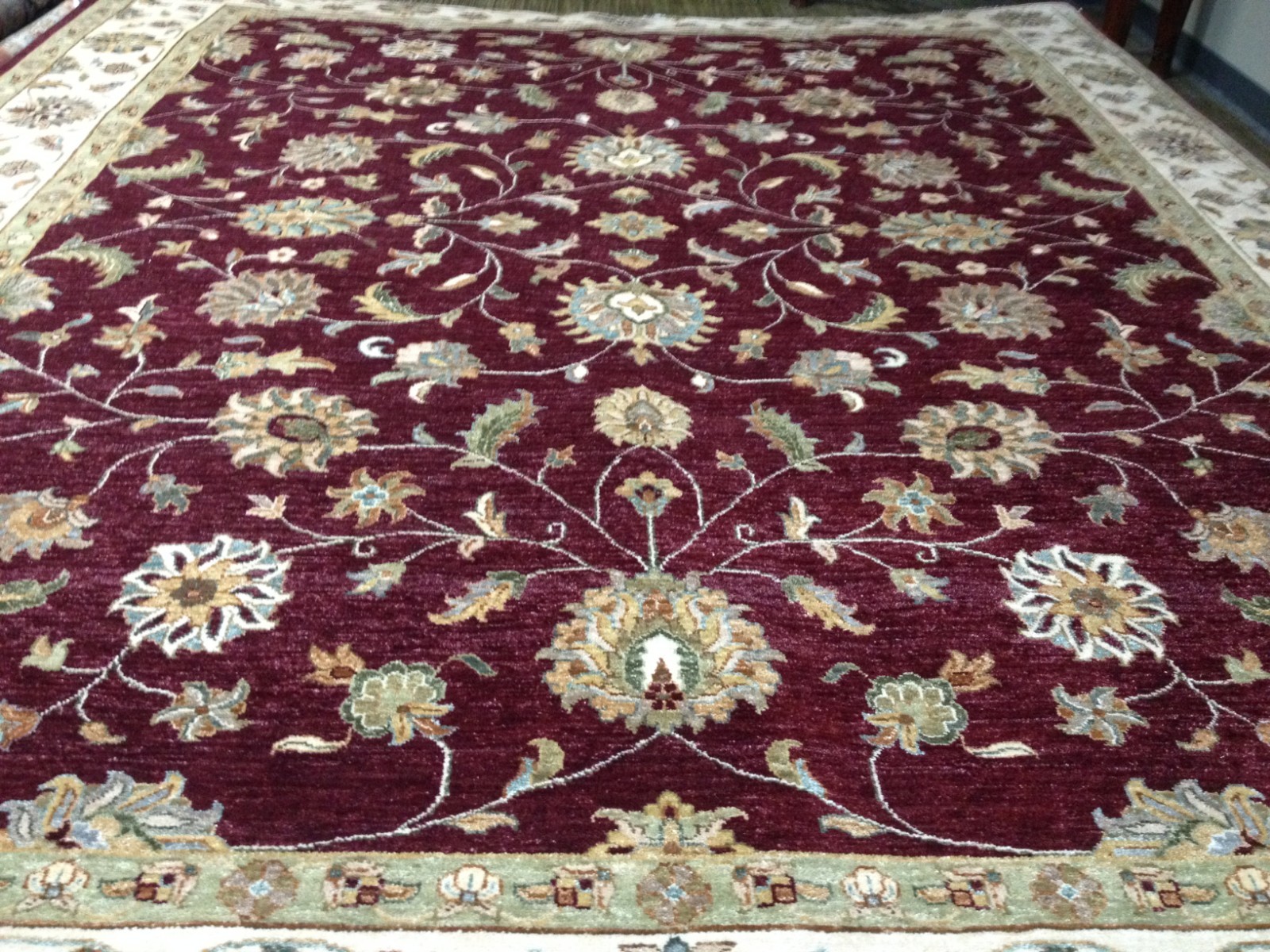 8 x 10 Fine Quality Indo Peshavar Hand Knotted Oriental Rug Wool
