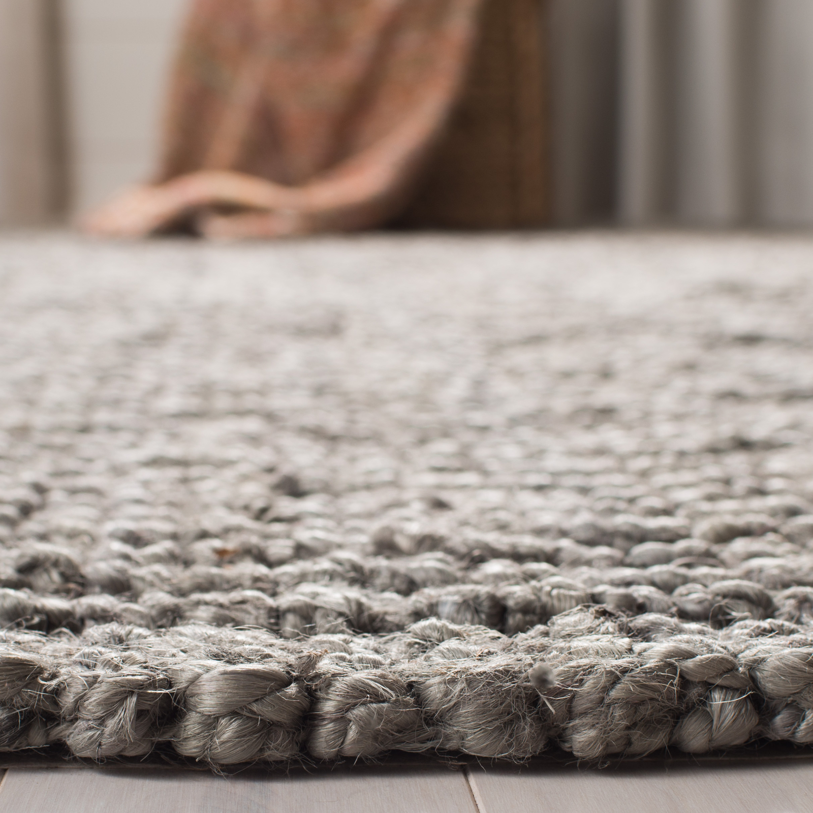 Safavieh Hand Woven Natural Fiber Collection Light Grey Area Rugs – NF447G