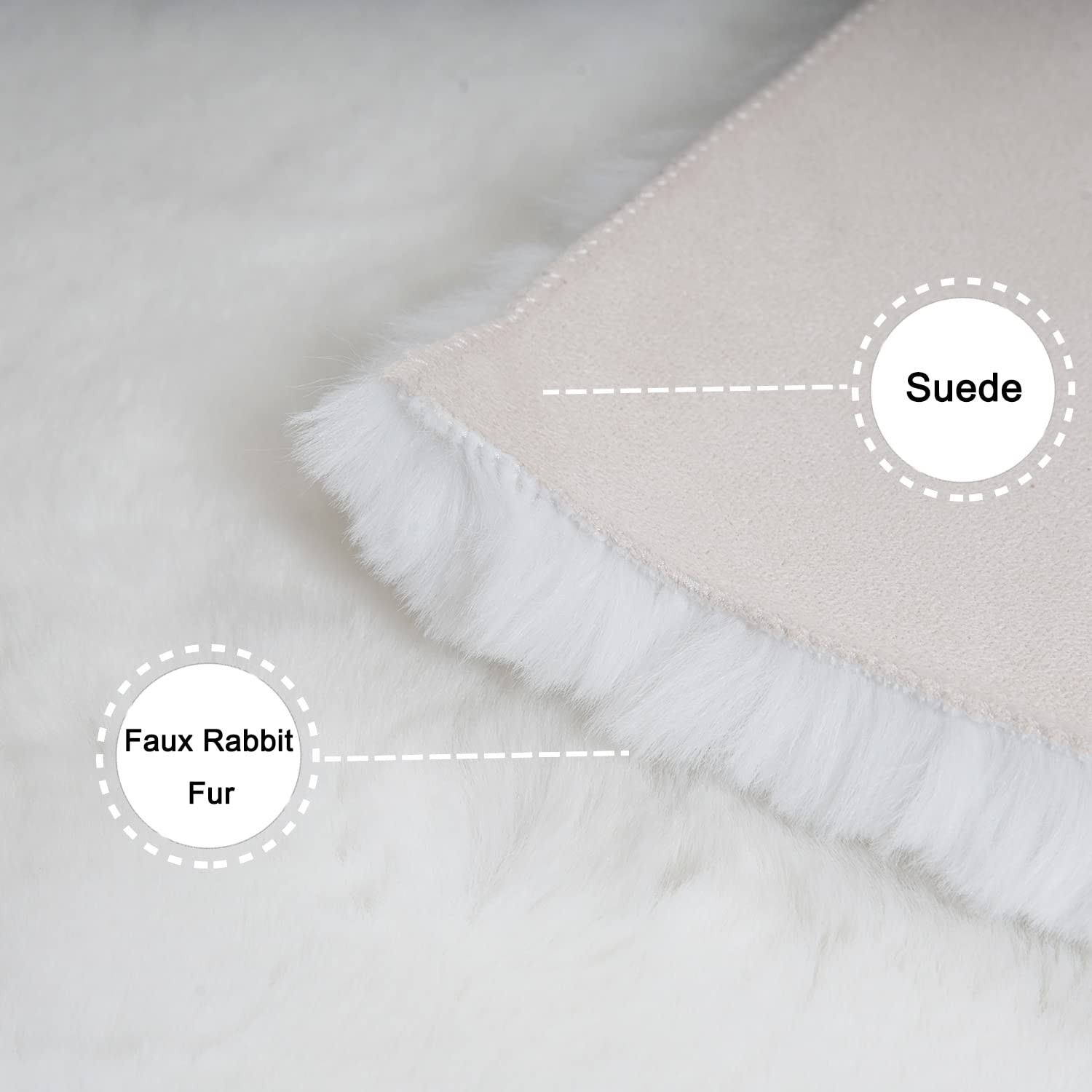 Soft Faux Sheepskin Fur Rug 2×4 White Fluffy Rug Bedside Rug Plush Rug Shag Nurs
