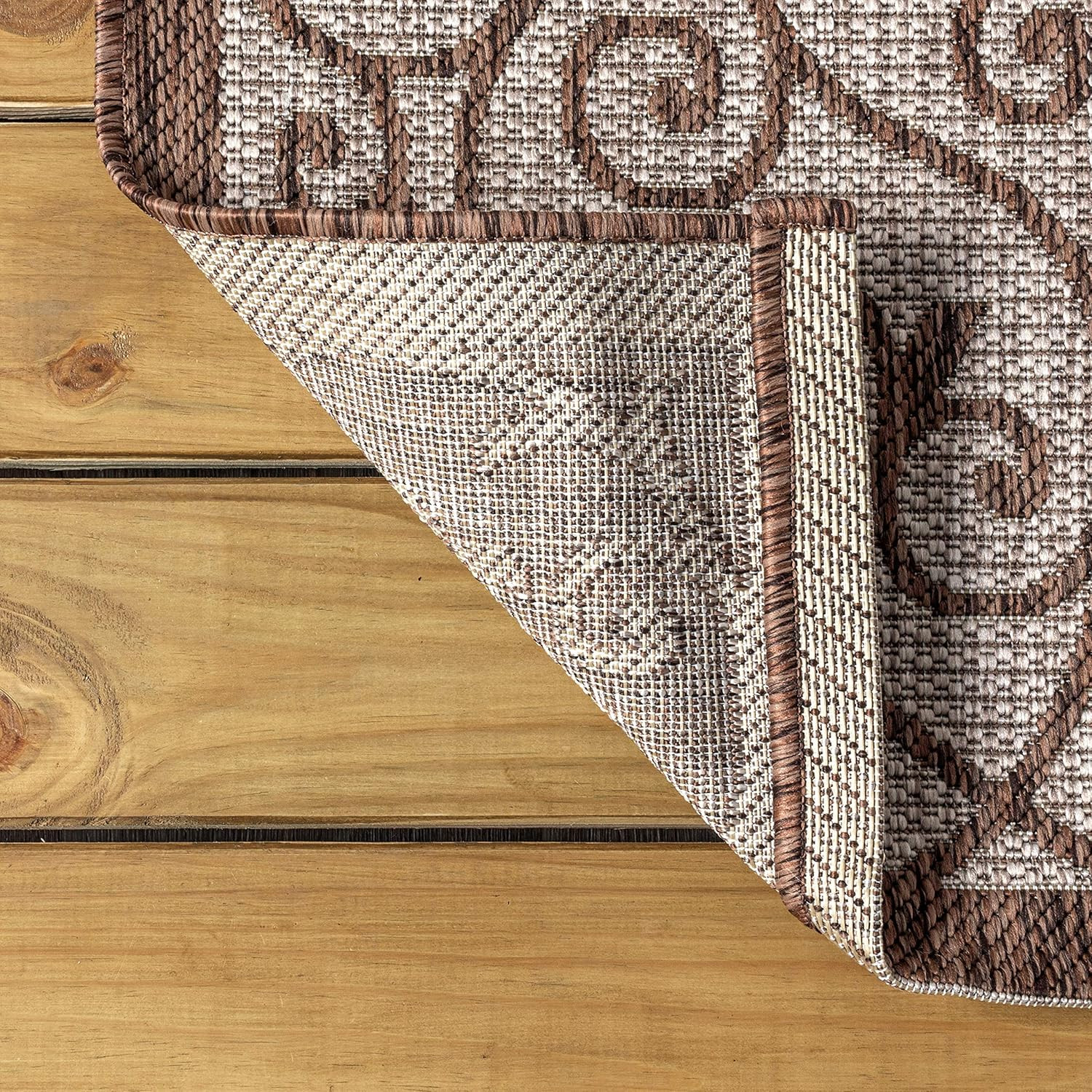 Vintage Filigree 9×12 Area Rug – Taupe/Espresso, Easy-Clean, Pet-Friendly