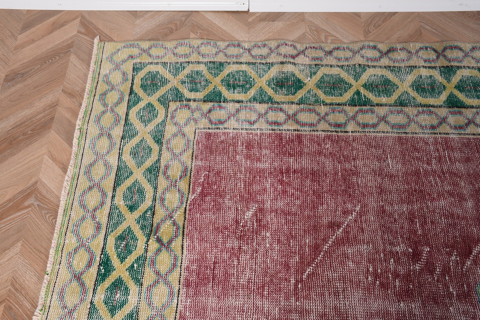 Vintage Turkish Rug 5,5×10,3 ft (168×315 cm), Red Handmade Rug