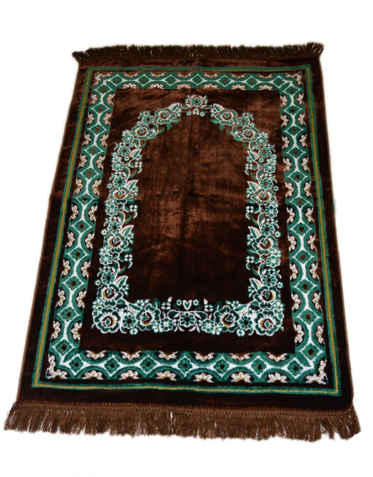 Prayer Rug Carpet Islamic Muslim Salah Meditation Mat Turkish Plush Portable
