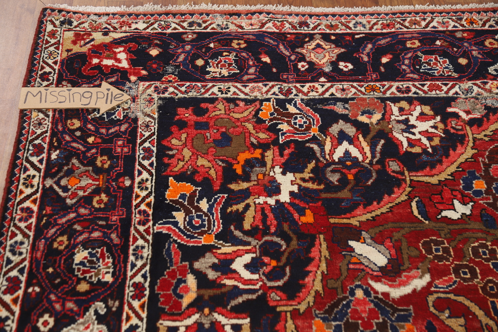 Traditional Floral Wool Hand-knotted Bakhtiari Area Rug Living Room Carpet 7×11