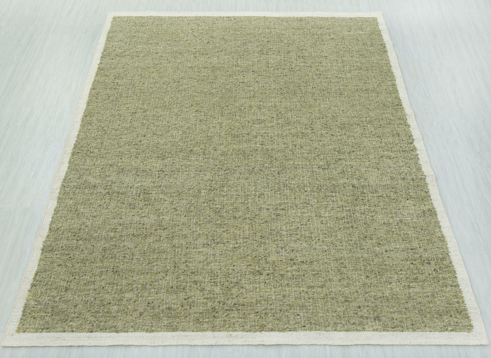 Natural Wool Jute Green Solid Plain High Quality Hand Woven Premium Quality Rug