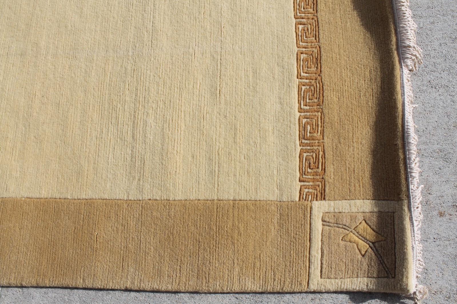 R8005 Gorgeous Neutral Col Tibetan Woolen Area Rug 5.7 ‘x 7.9’ Handmade in Nepal