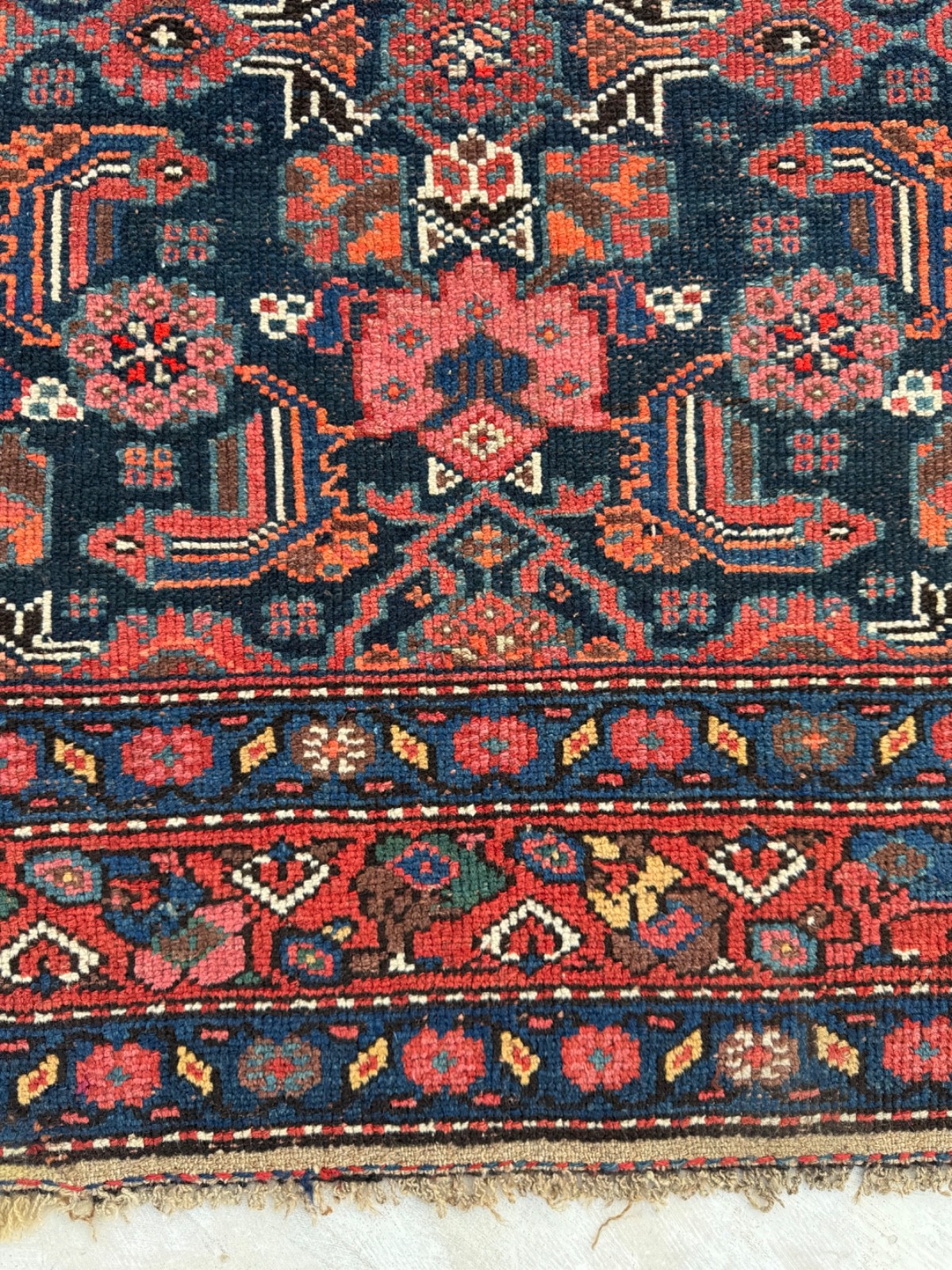 Antique Hand Knotted Oriental Wool Rug Carpet Floor Area Floor Covering