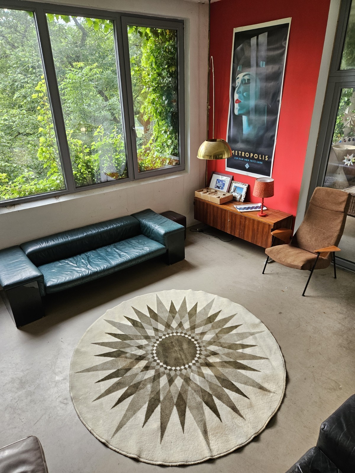 Vintage Hojer Eksport Wilton Rya Rug 60s Danish Mid Century Carpet Desso Panton