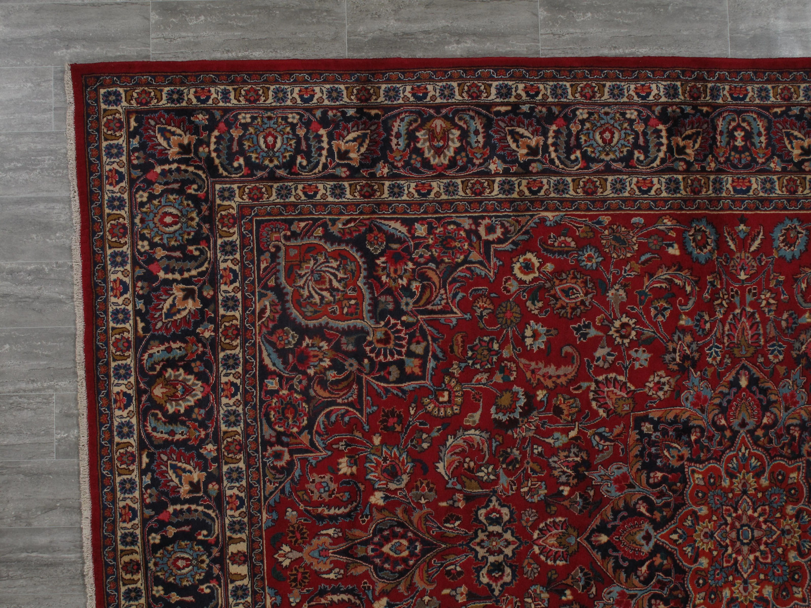 9.6 x 12.10 Perrsian Handmade Mashaad Rug AMAZING SALE #F-6837