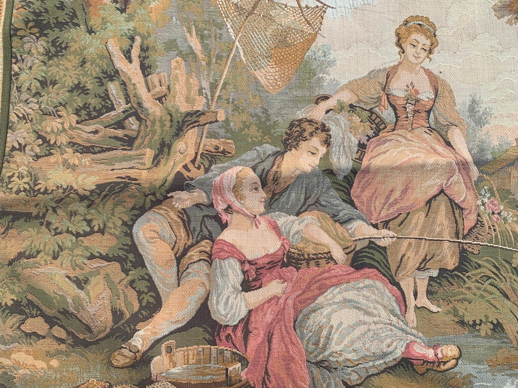 Vintage Tapestry, Pictorial French Wall Hanging Tapestry Wall Décor 3x6ft