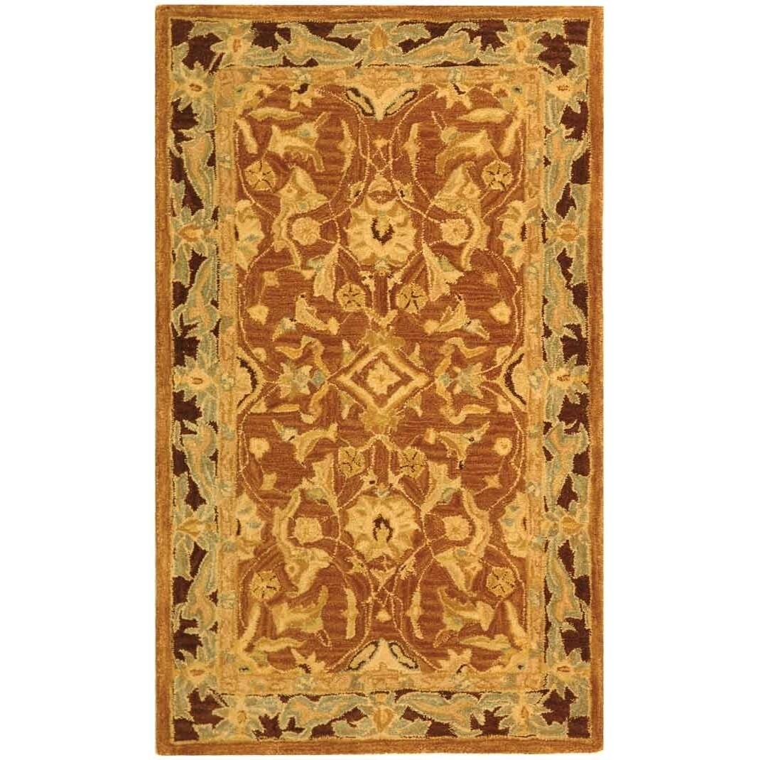 SAFAVIEH Anatolia AN554A Handmade Olive / Rust Rug